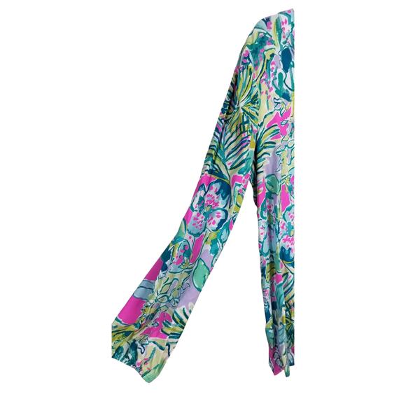 4170) Lily Pullitzer Tropical Harbor Island Rayon Tunic Top Size Medium - Picture 3 of 10